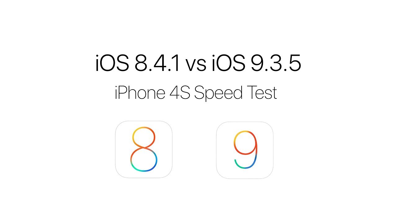 iOS 8.4.1 vs iOS 9.3.5 iPhone 4S Speed Test