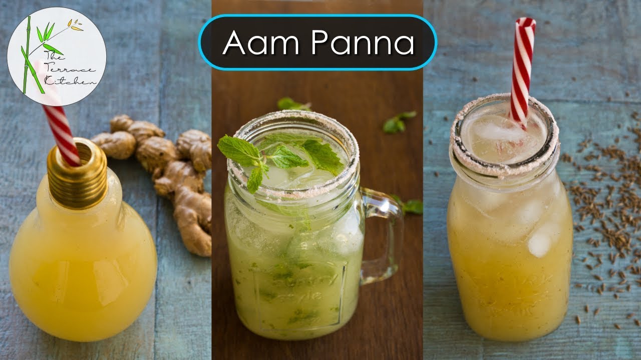 Aam (Kairi/Raw Mango) Panna Recipe | Ginger, Cumin & Lemon-Mint Flavours ~ By The Terrace Kitchen