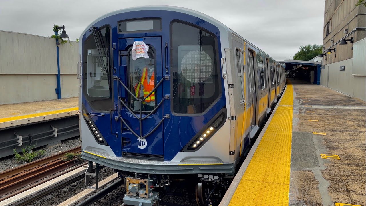 ᴴᴰᴿ NYC Subway 4K60FPS: R211A 10-Car Set Operator Training In The Rockaways + R46 Protection Set