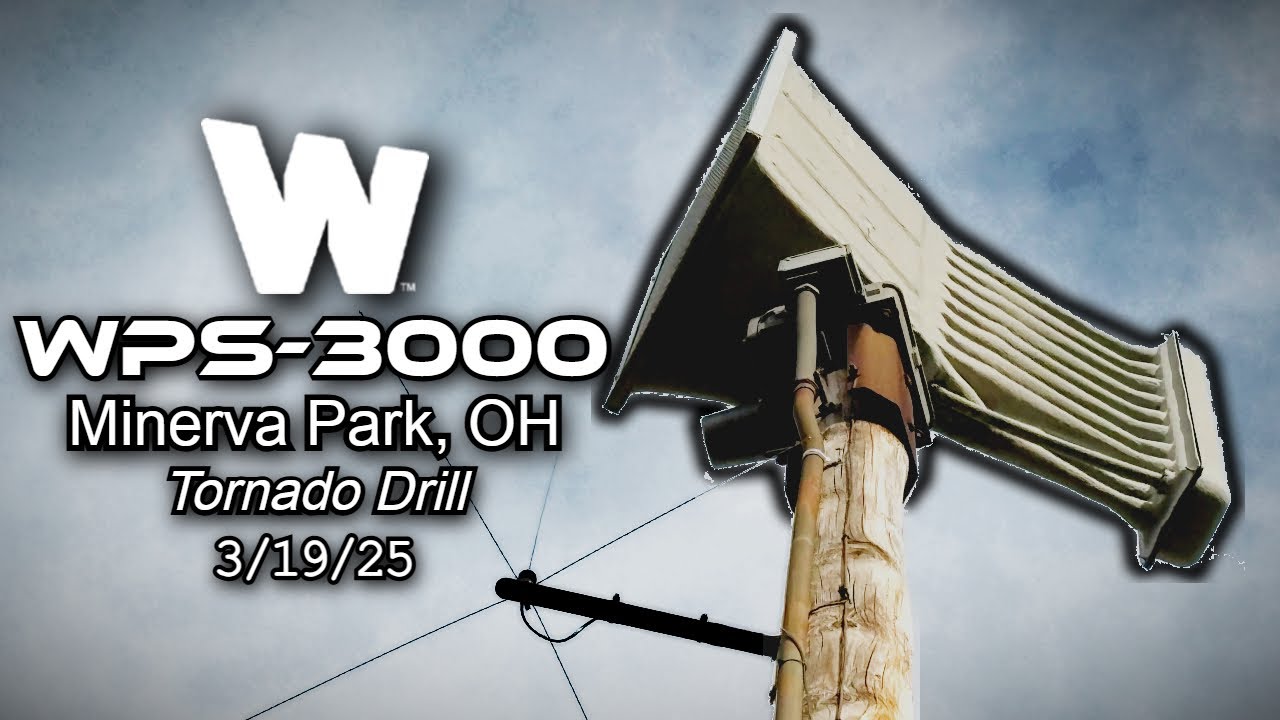 (2025 Ohio Tornado Drill) 465Hz WPS-3000 Siren Test - Alert - Minerva Park, OH