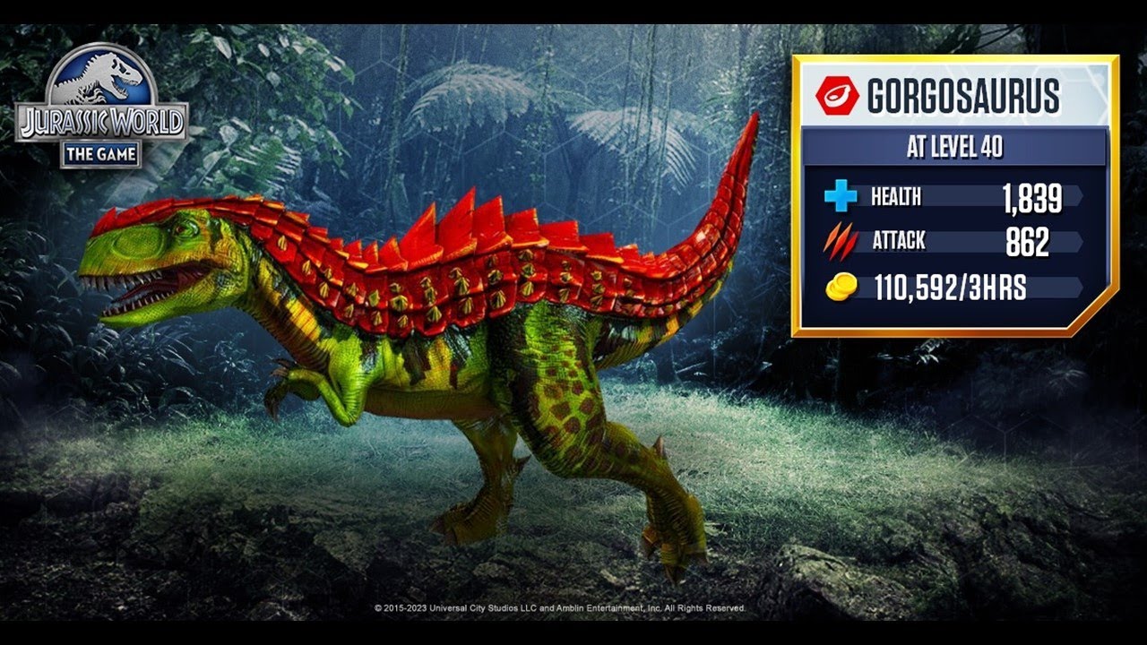 Jurassic World the game dinosaurs