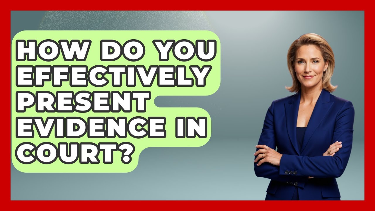 How Do You Effectively Present Evidence In Court? - Law School Prep Hub