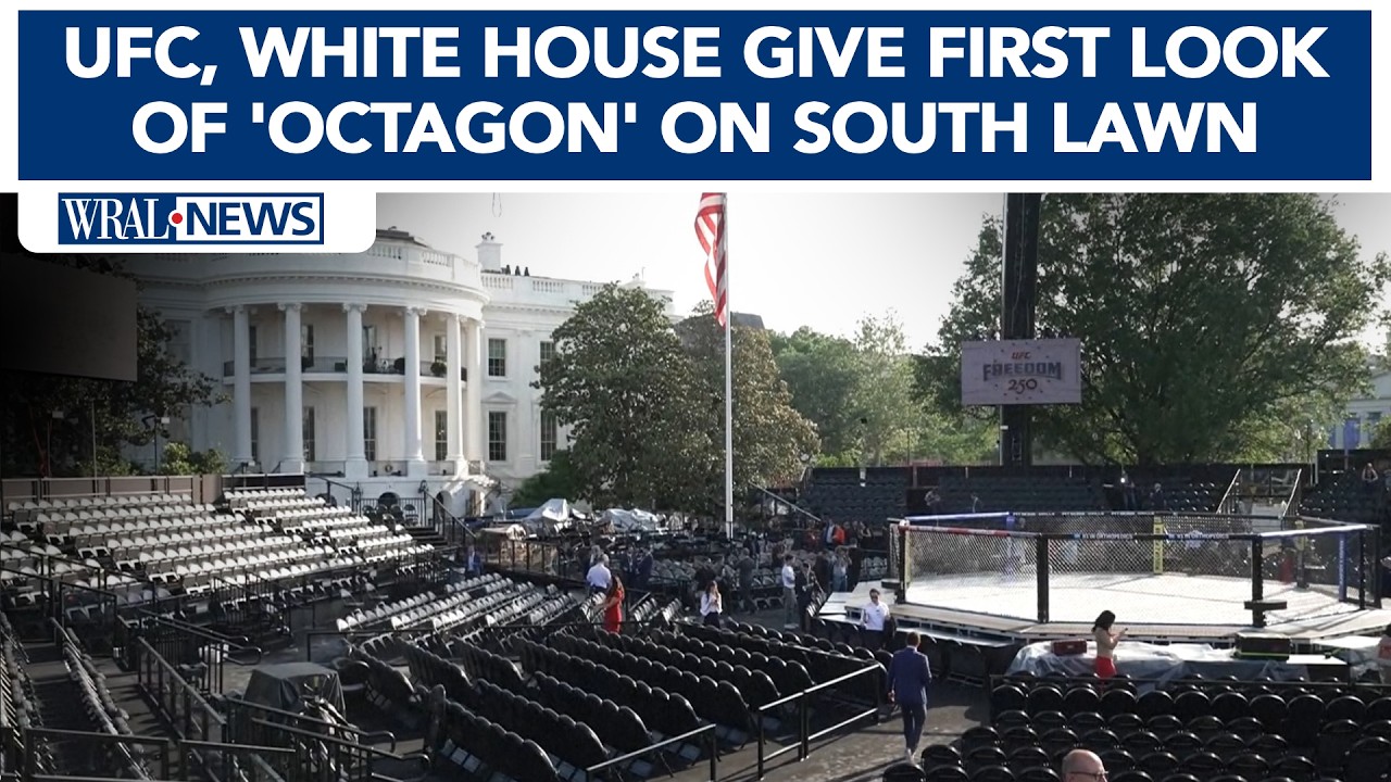 UFC, White House give first look of the 'octagon' on the South Lawn