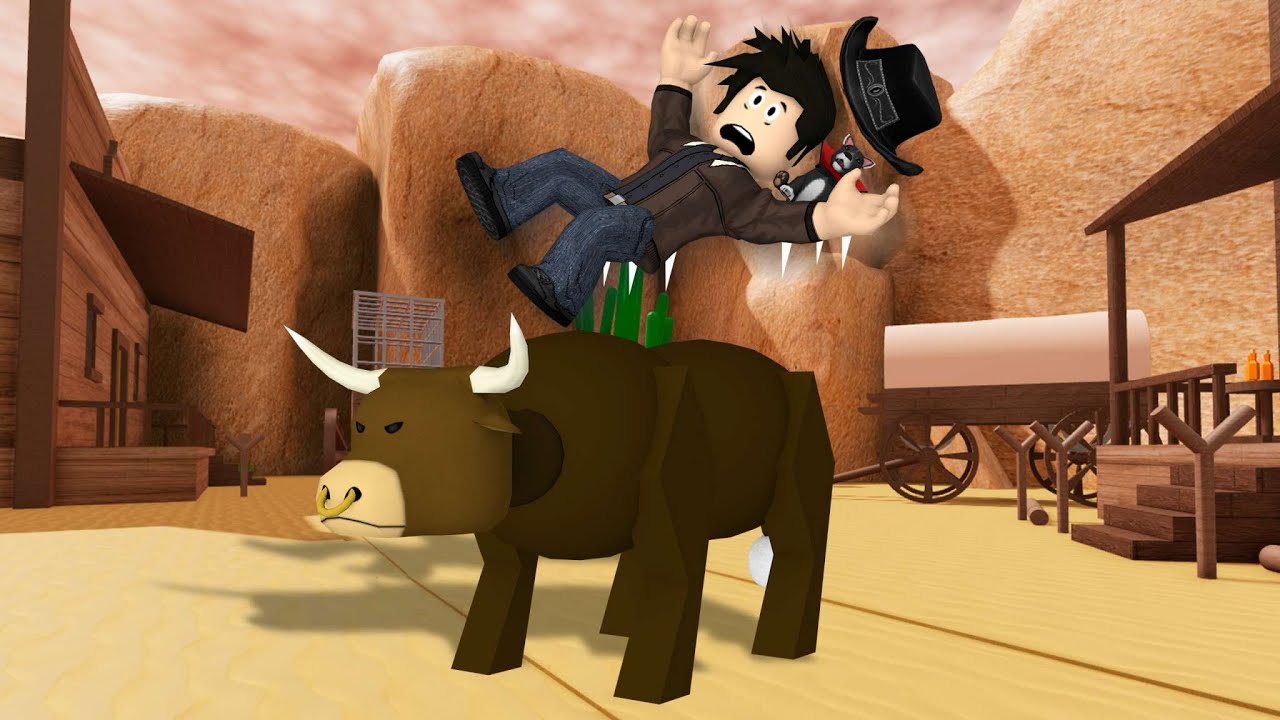 TOURO COM CHIFRES MUITO FORTES | Roblox - Escape Wild West Obby