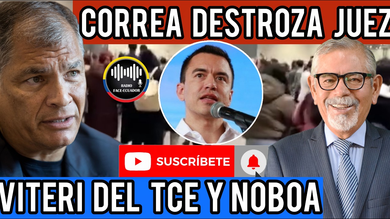 CORREA DESTROZA AL JUEZ MAÑOSO DEL RC5 JOAQUIN VITERI Y AL PRESIDENTE NOBOA NOTICIAS ECUADOR RFE TV