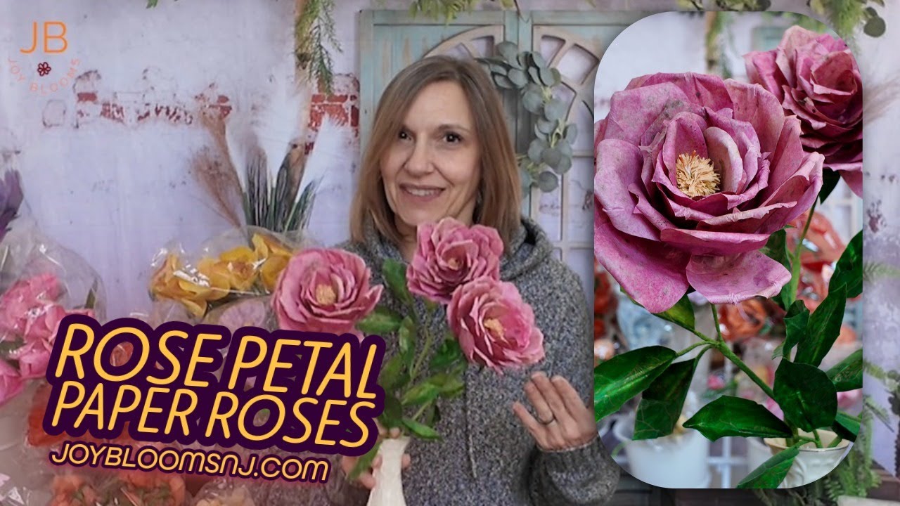 DIY Rose Petal Paper Roses | How to Make Paper with Embedded Dried Flowers