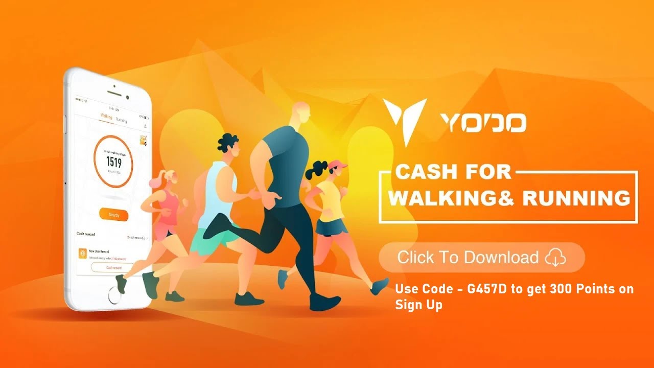 Yodo - Earn $3 PayPal Cash for Walking and Running