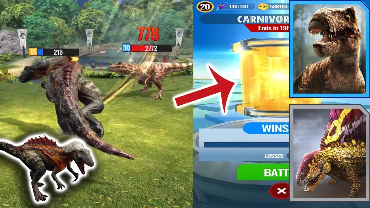 BLEED VS Rex Gen 2 Strike! Easy way to beat the Epic Strike Duo in Jurassic World Alive!