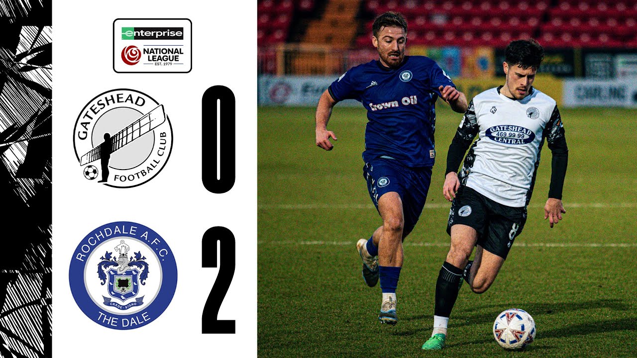 Rob Elliot's GIS return ends in defeat to Dale | Gateshead 0-2 Rochdale | HIGHLIGHTS