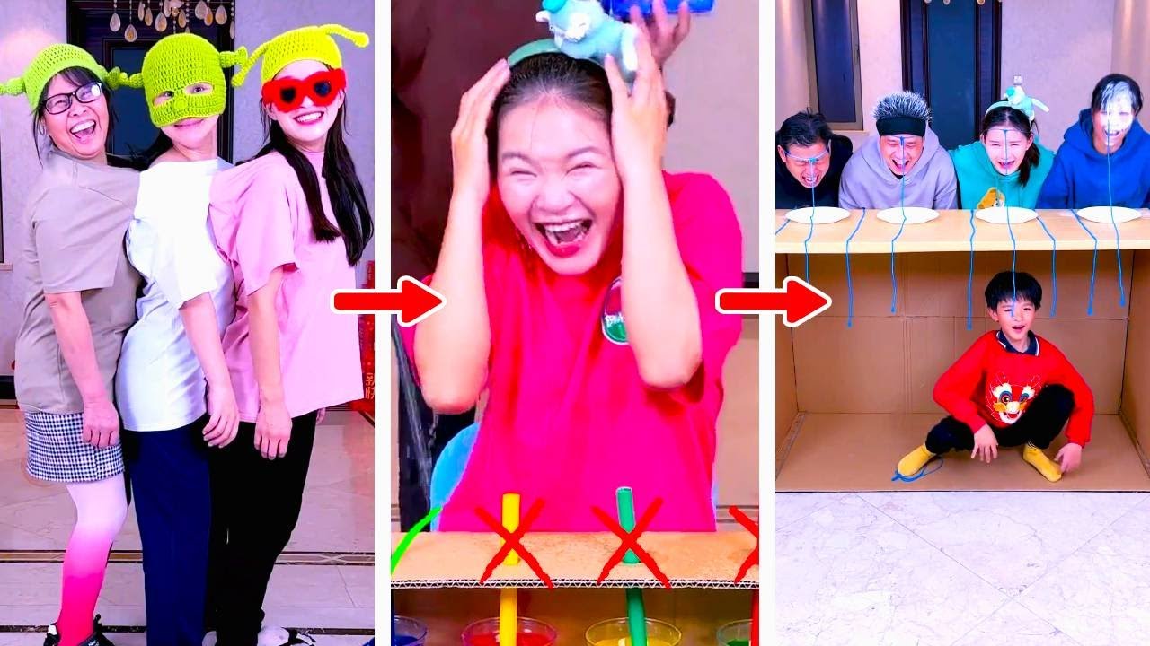 Family Games丨Color Matching Challenge! Who Will Be Flooded丨रंग मिलान चुनौती#Funnyfamily