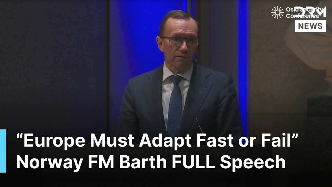 FULL SPEECH: Norway FM Espen Barth Eide Warns Russia Is Europe’s Biggest Security Threat | AQ1B