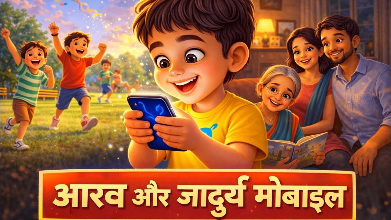 आरव और जादुई मोबाइल |Aarav and the magical smartphone@KahaniJunction100