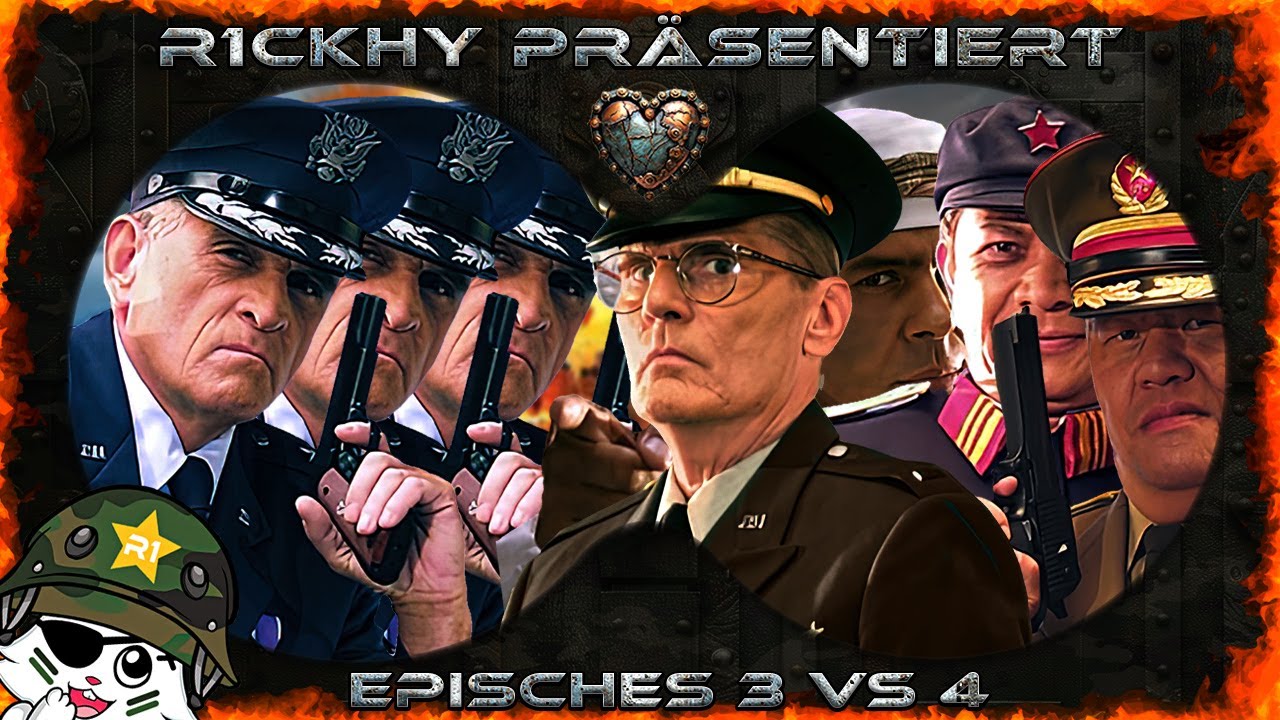 3vs4 Multiplayer - R1ckhy, Mephi, Vu VS 4 Schwere KI 📢 Command & Conquer Generals Zero Hour #14