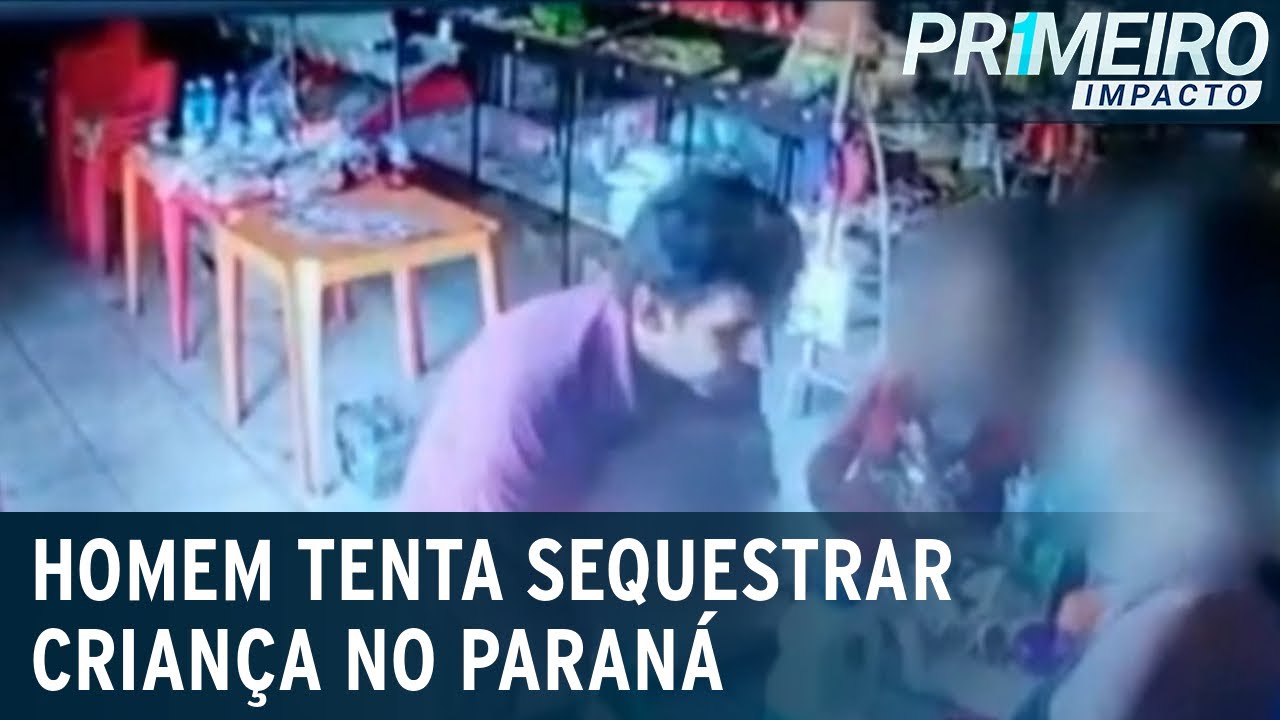 Homem tenta sequestrar criança em mercado e é impedido por clientes | Primeiro Impacto (19/01/21)