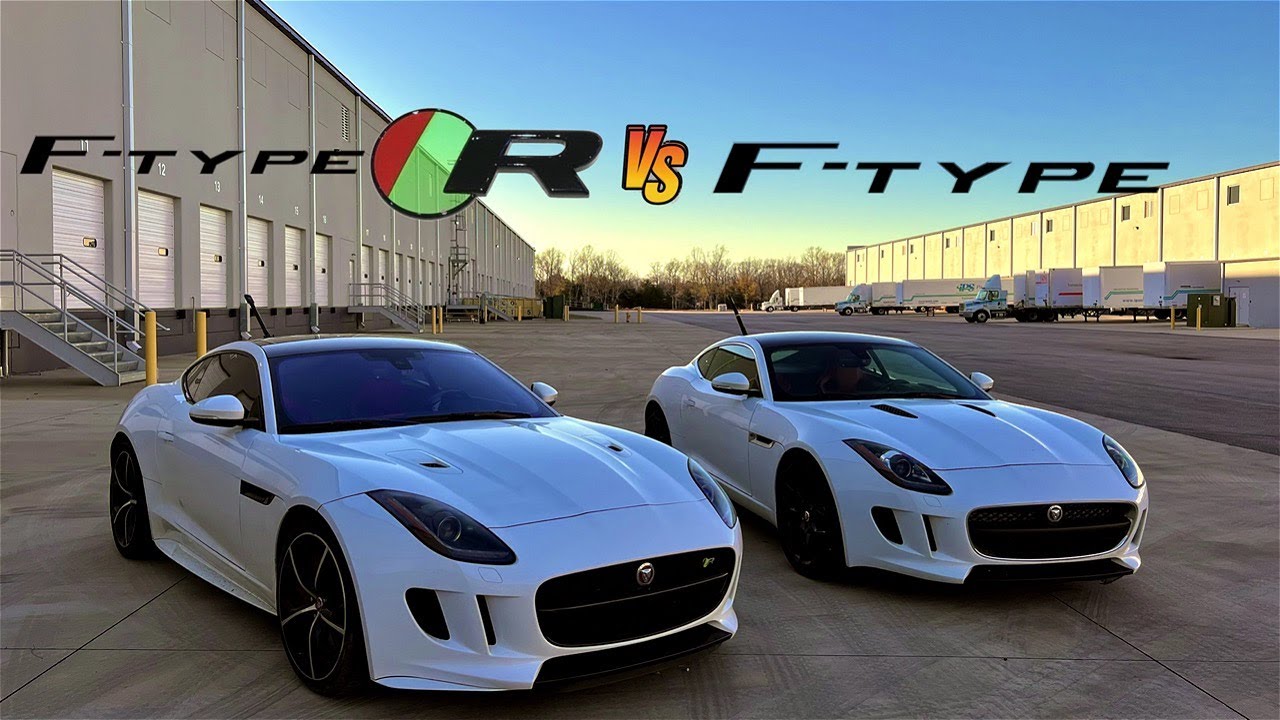 Jaguar F-Type R vs Jaguar F-Type V6 Supercharged | Drag and Roll Race