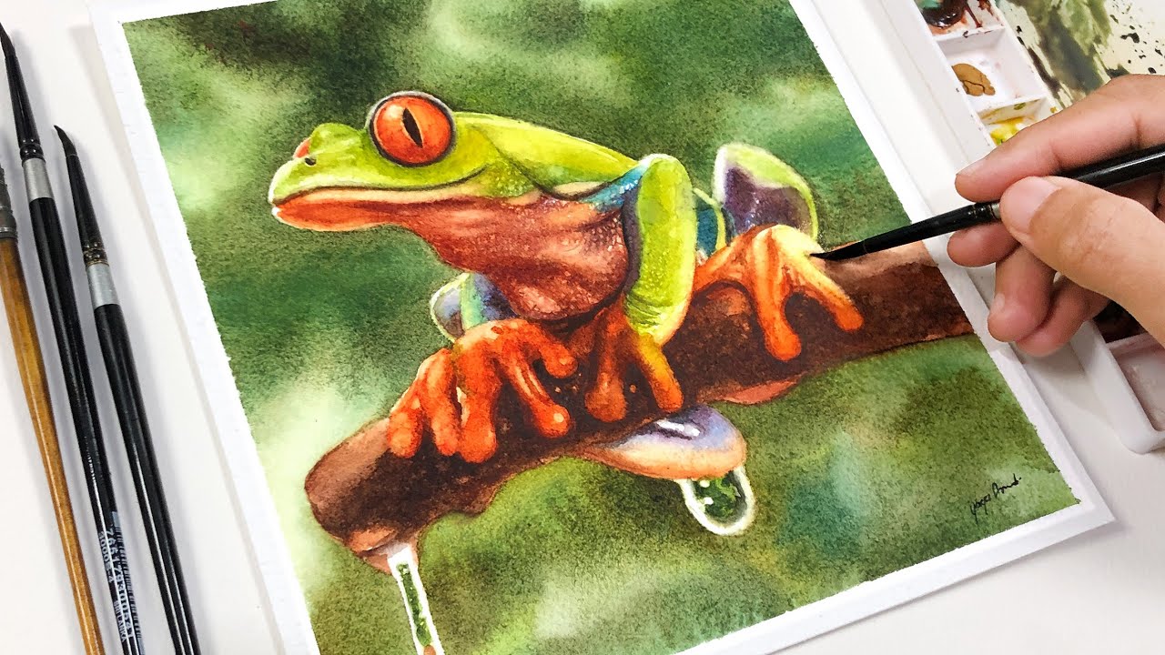 Painting a Frog in Watercolor