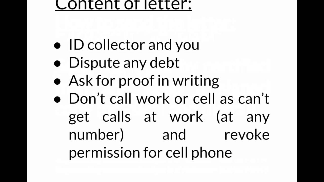 Good form dispute letter under FDCPA to send to debt collectors