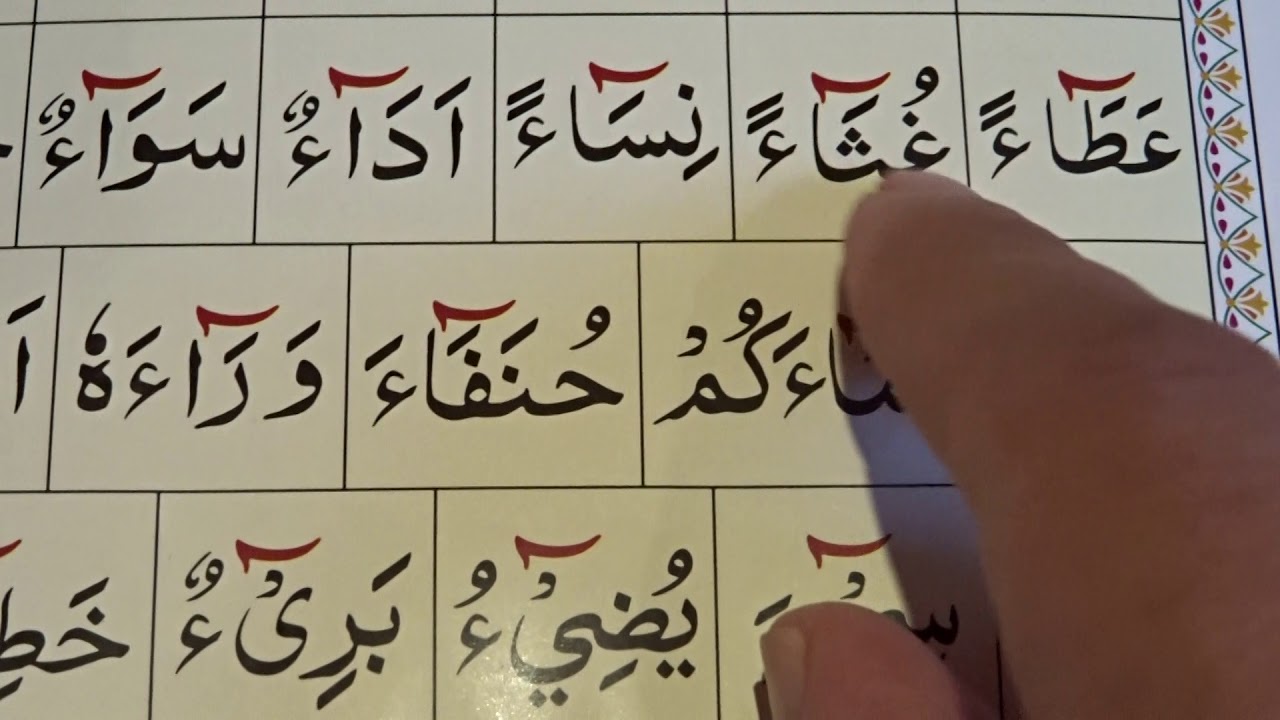 Lesson 22 - Noorani Qaida - Short Madd & long Madd