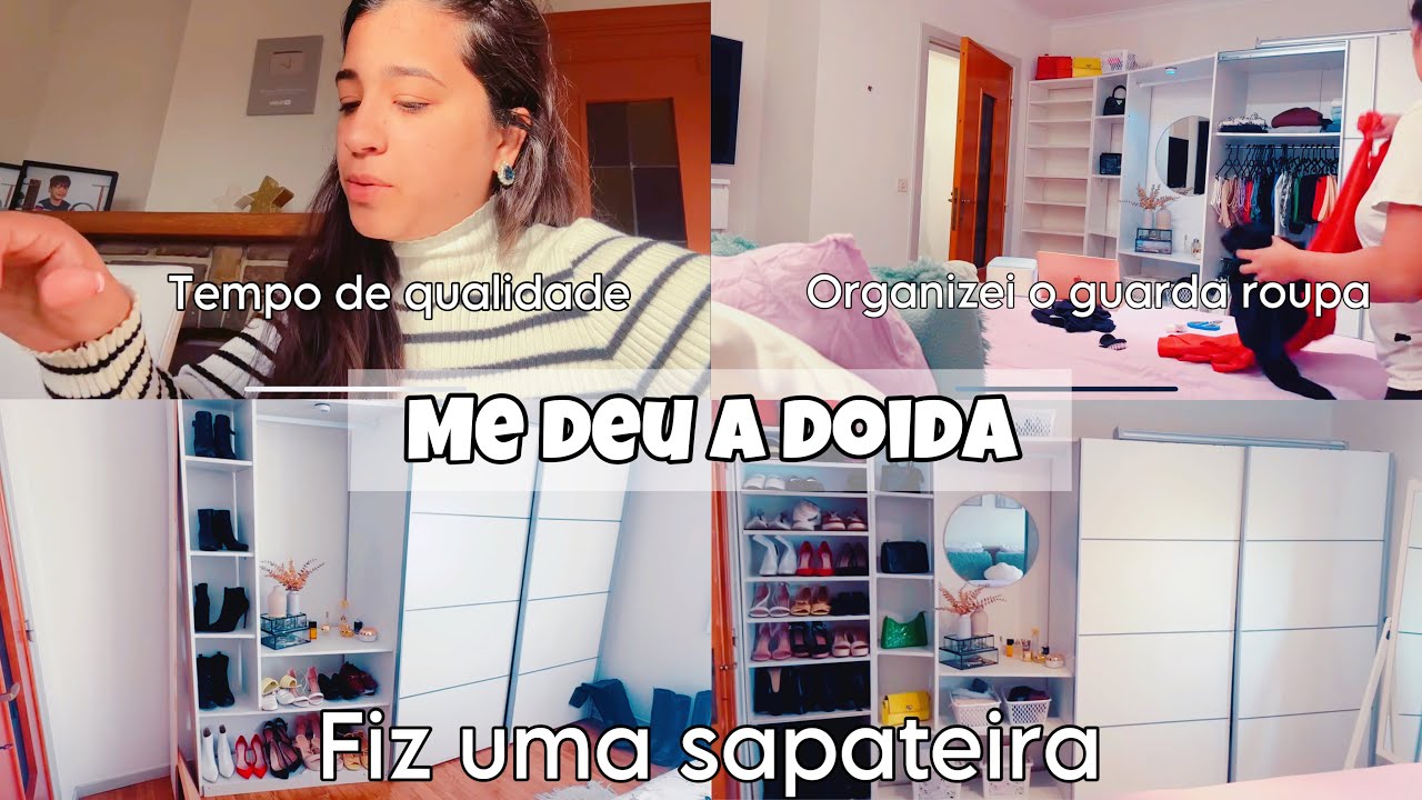 FIZ UMA SAPATEIRA PLANEJADA,ORGANIZEI MEU QUARTO, O CLOSET DO MEU MARIDO E MEU GUARDA ROUPA - VLOGÃO