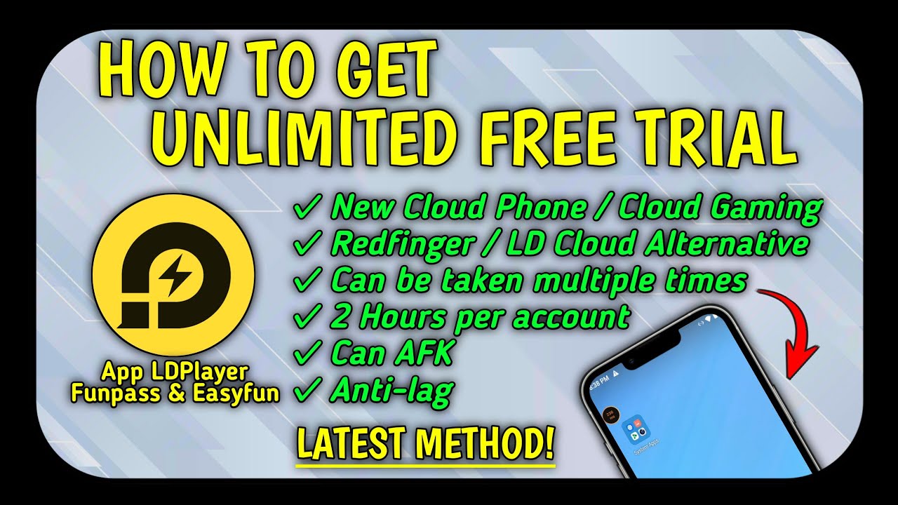 NEW METHOD 2025! How to Get Unlimited Free Trial on LDPlayer – Funpass & Easyfun (Cloud Phone)