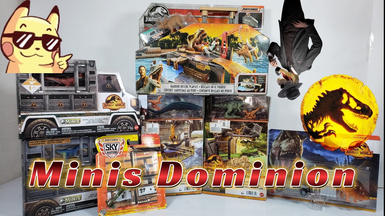 Jurassic World Dominion Review Mini Action Dinos Giganotosaurus Rampage y Muelle Mosasaurus Mattel