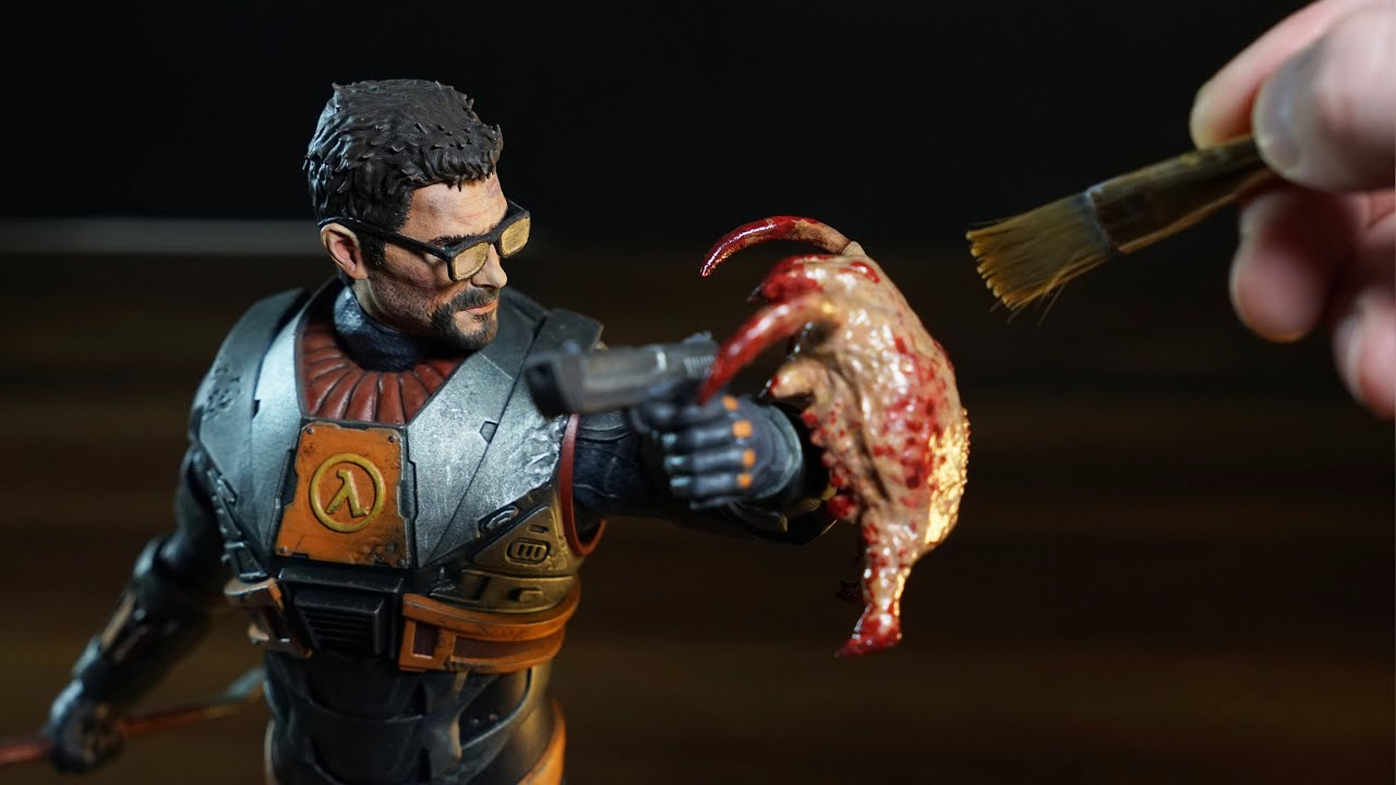 I made a Figure of Gordon Freeman vs Headcrab (Half-Life)