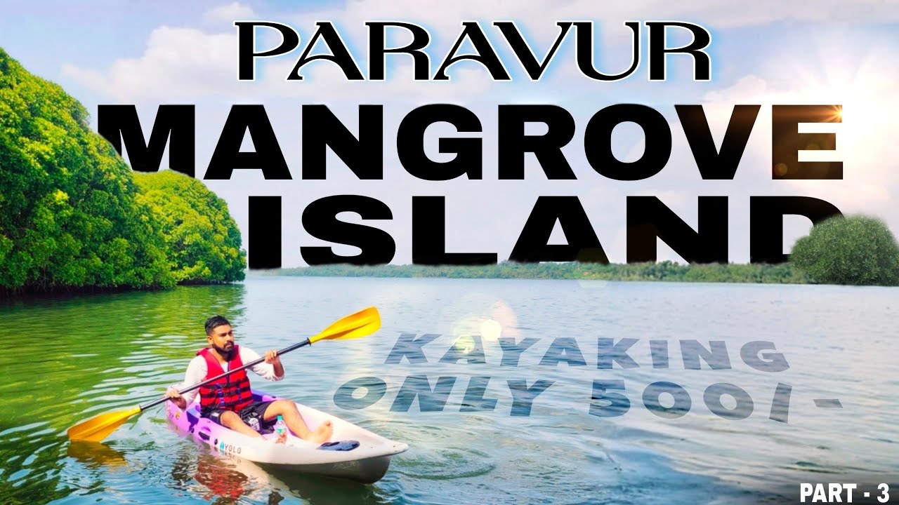 Paravoor Mangrove Island Tour 2025.Varkala to Paravur by Train. Kayaking in Paravur Mangrove Island.