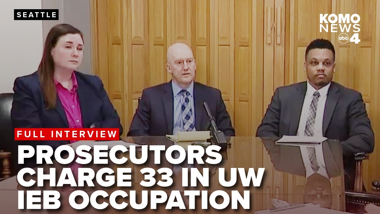FULL INTERVIEW: Prosecutors charge 33 people for trespassing in UW IEB occupation