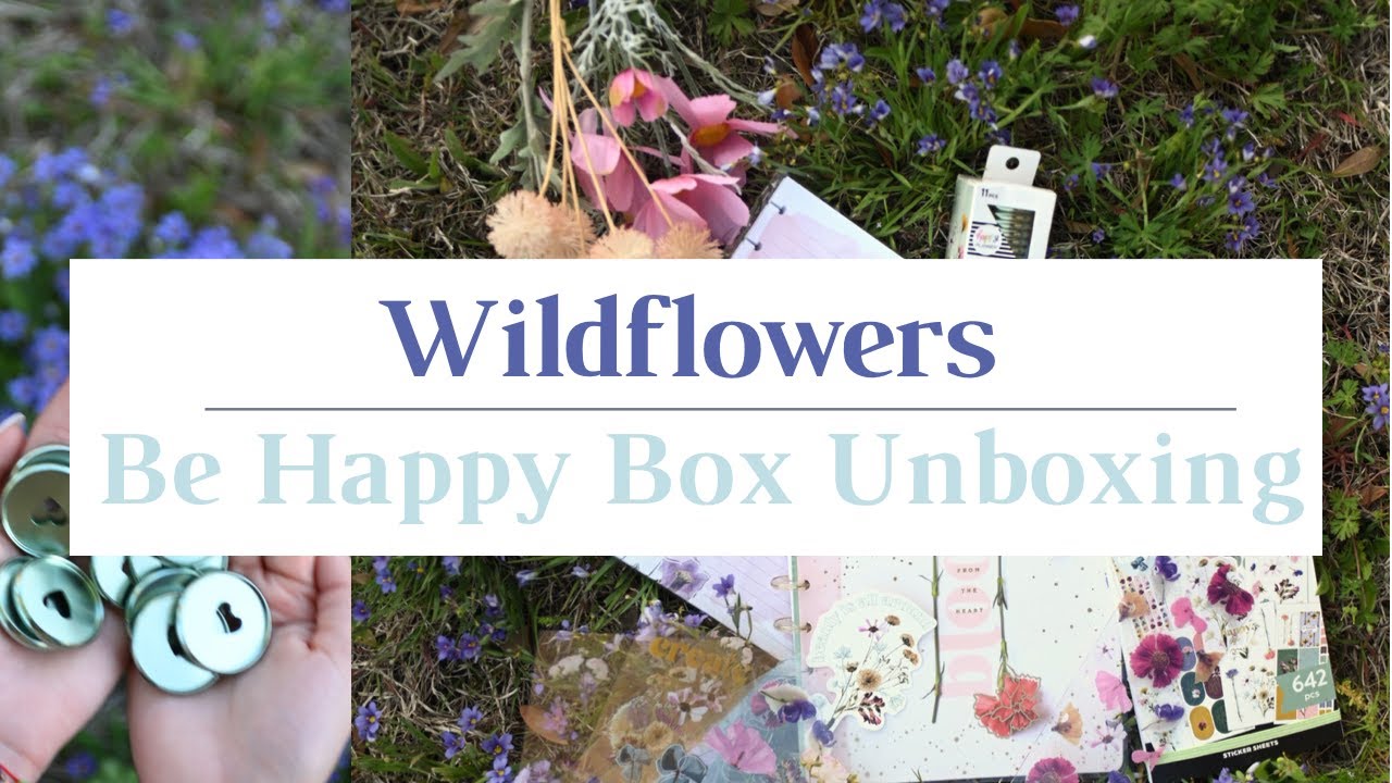 Wildflowers Be Happy Box Unboxing | Sticker Book Flip Through