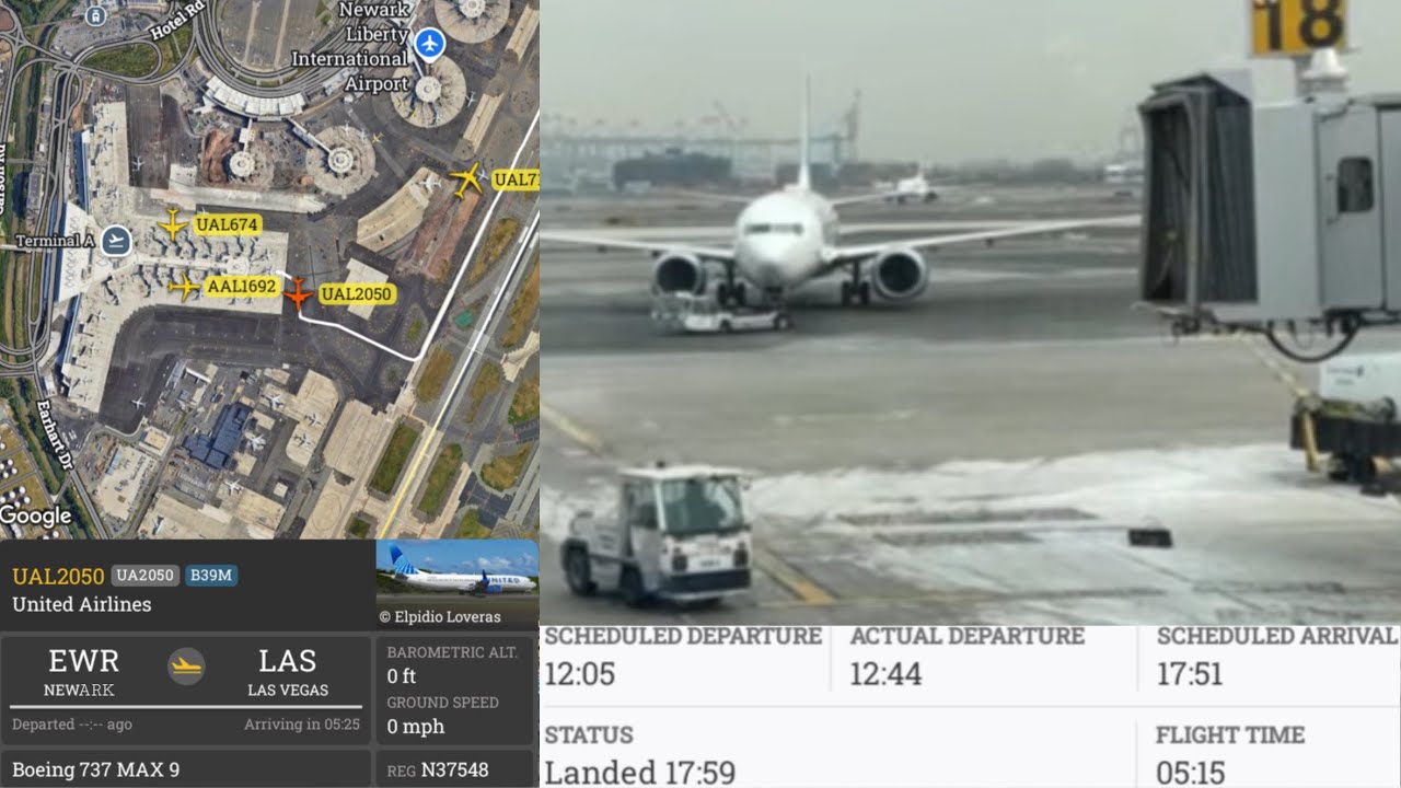 Рейс United Airlines № 2050 был задержан!