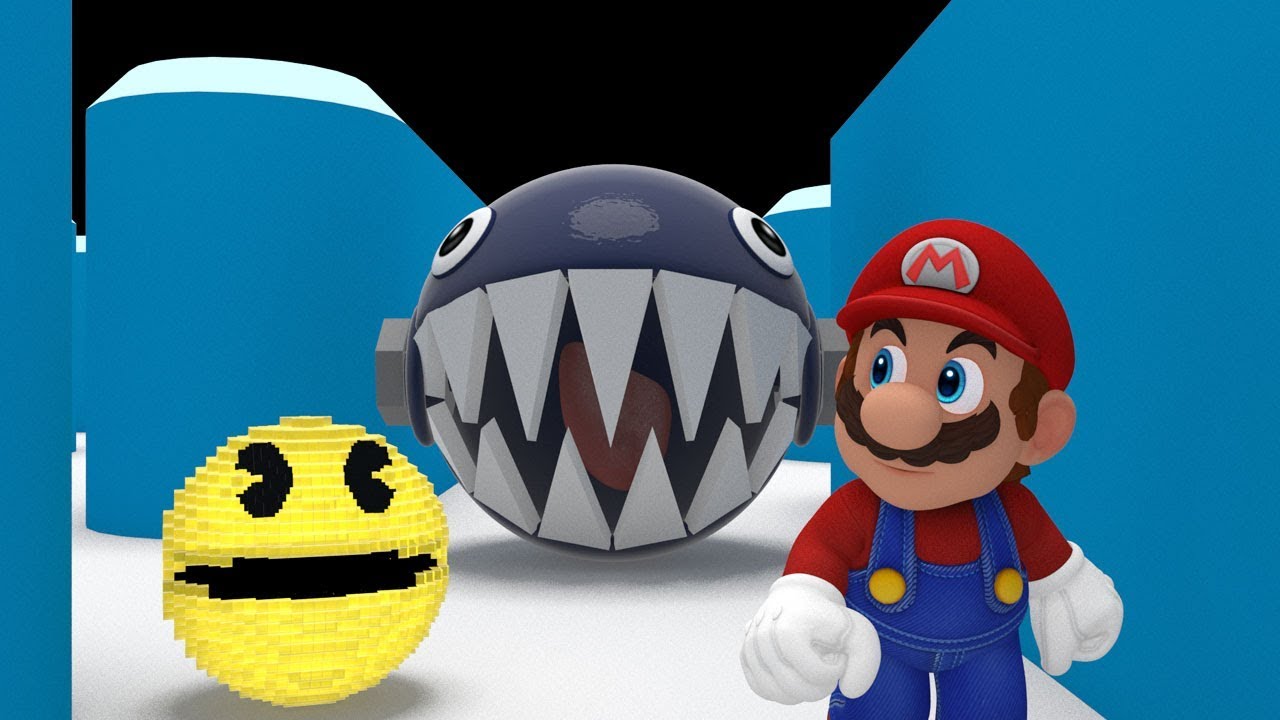 Pacman vs Chain Chomp vs Super Mario