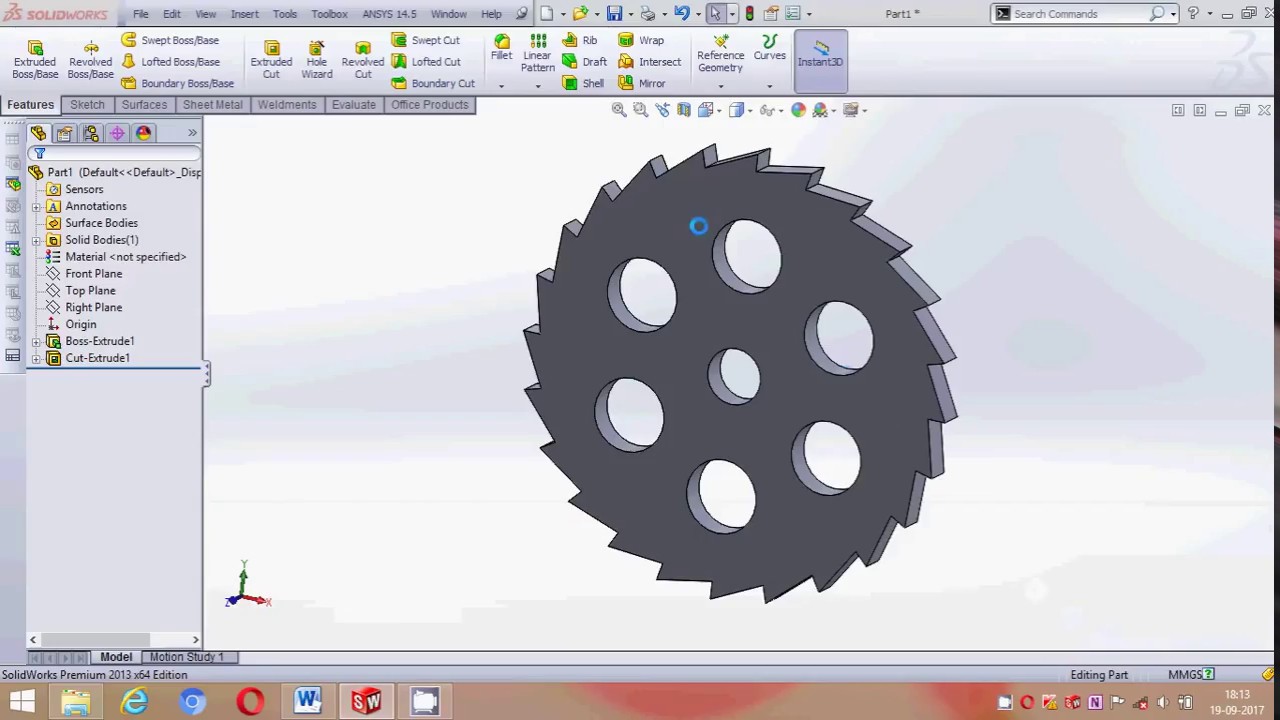 solidworks ratchet wheel mechanism design  tutorial part 1