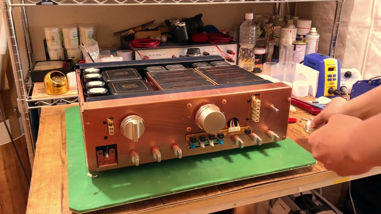 修理解説動画（sansui C-2302）本体分解