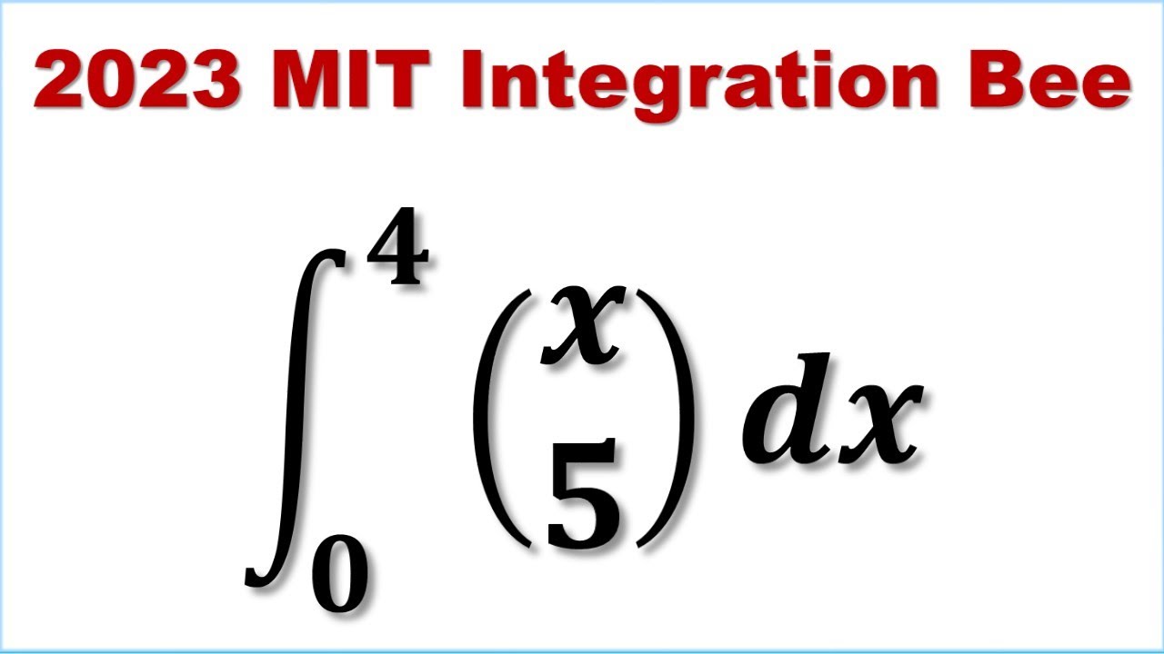 Evaluating Integral - A Quicker Way |  MIT Integration Bee 2023