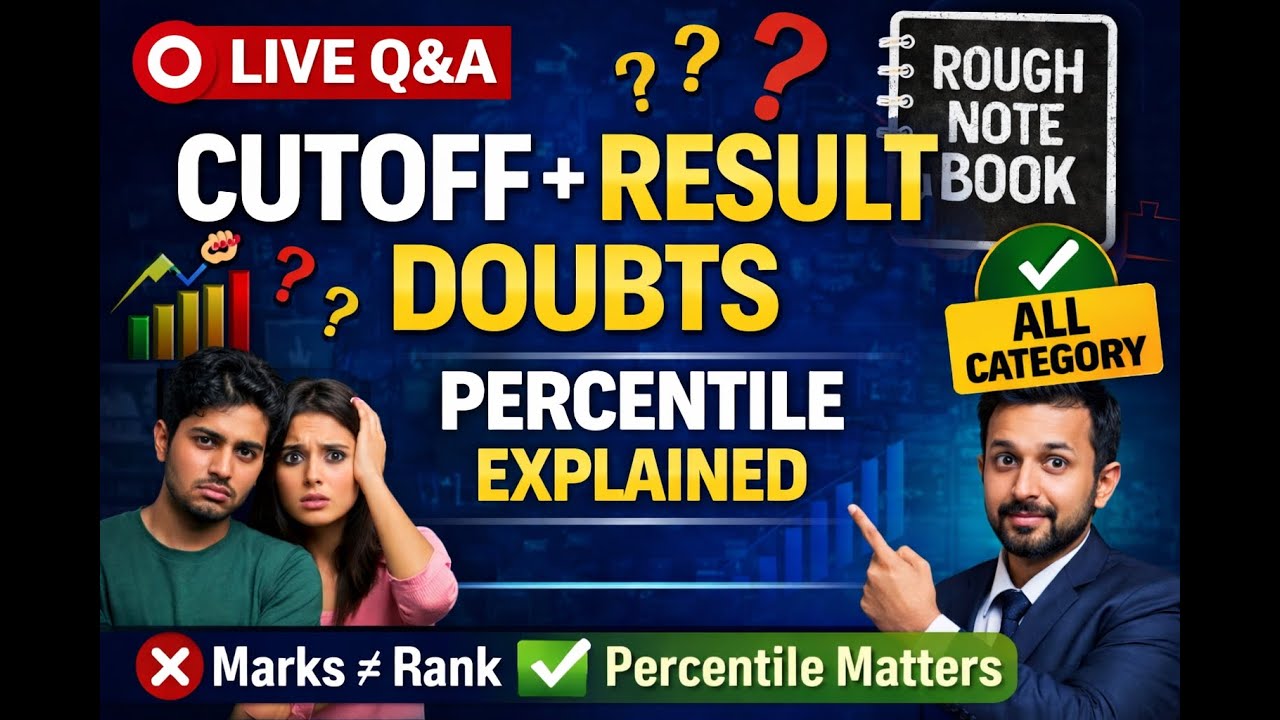 VARG 3 LIVE Q&A 🔴 | Cutoff, Result & Percentile Explained | Ask Your Doubts (All Category)