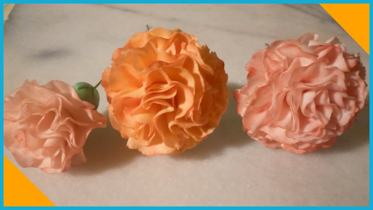 Fiori in pasta di zucchero: garofani [gumpaste flowers]