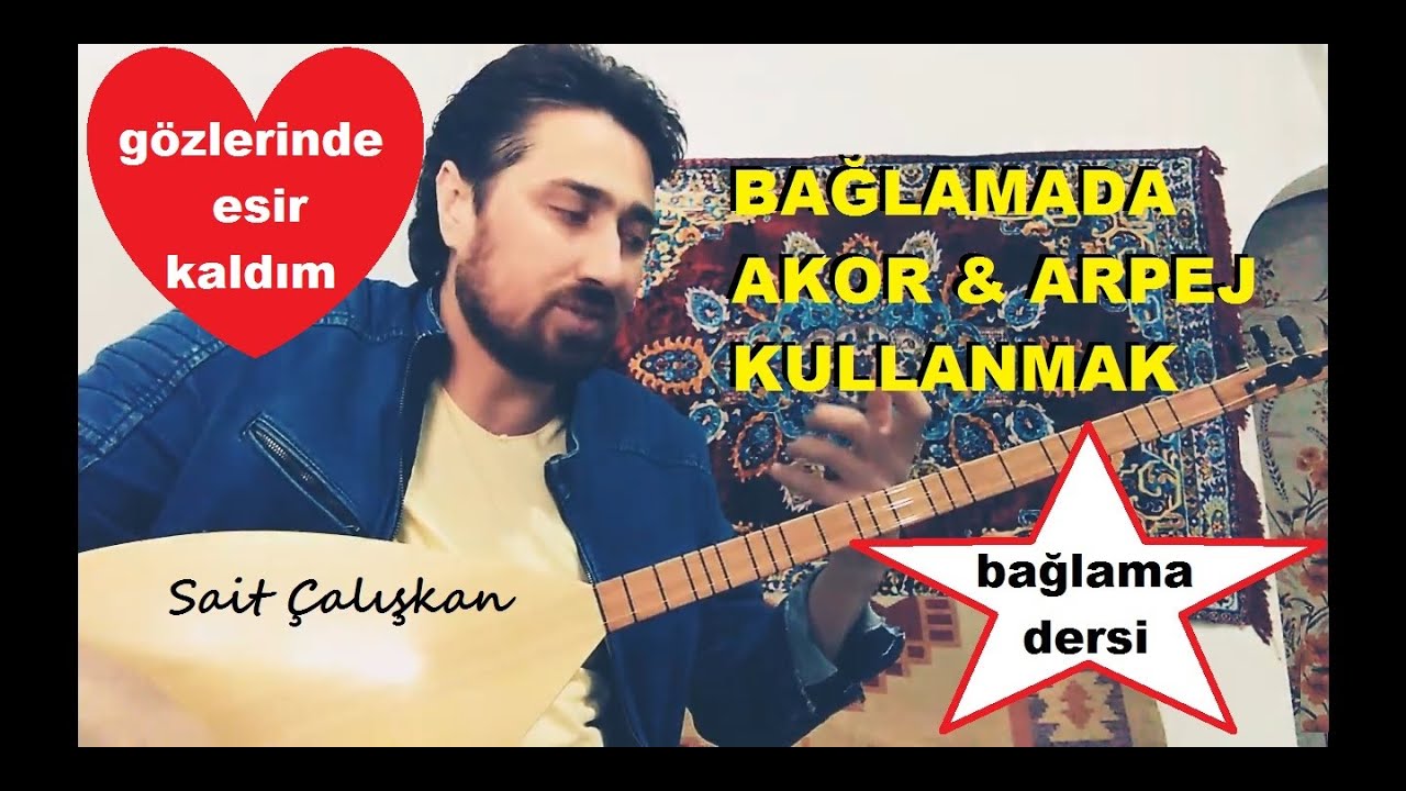 Arabesk Şarkı Solfej, "Gözlerinde Esir Kaldım" Uzun Sap Bağlama Dersleri.