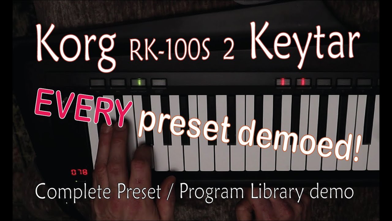 Korg RK-100S 2 37-Key Keytar // EVERY preset demo