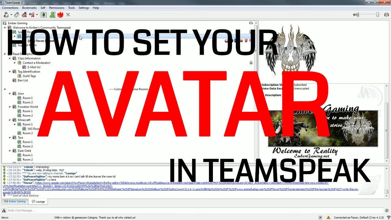 Set Your Avatar in Teamspeak 3
