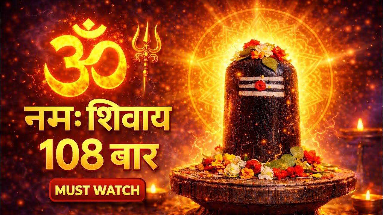 ॐ नमः शिवाय 108 बार | Powerful Shiva Mantra for Peace, Protection & Positive Energy