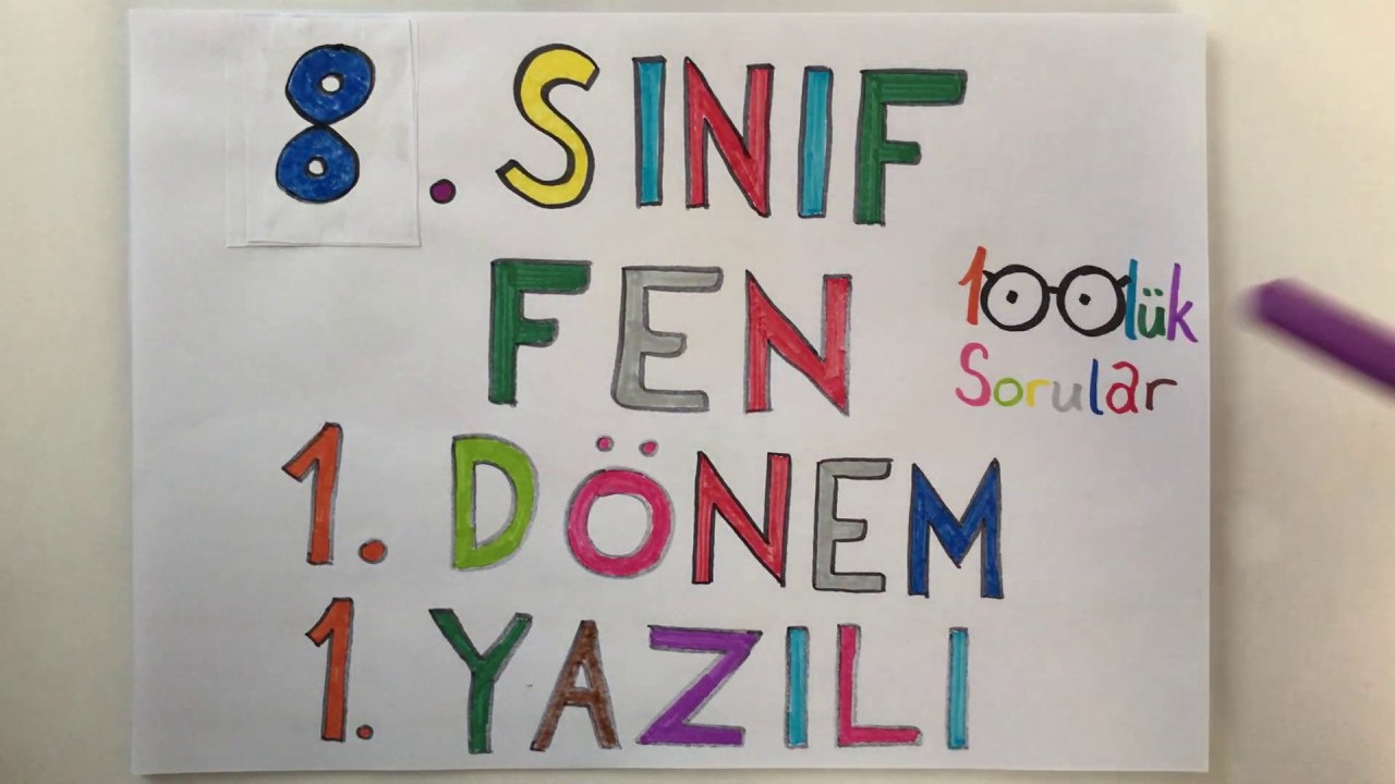8 FEN 1. Dönem 1. Yazılı