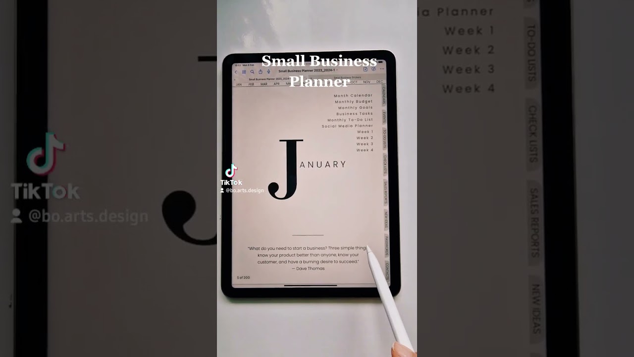 The Small Business Digital Planner (for iPad and Android tablets) + Precropped Digital Stickers