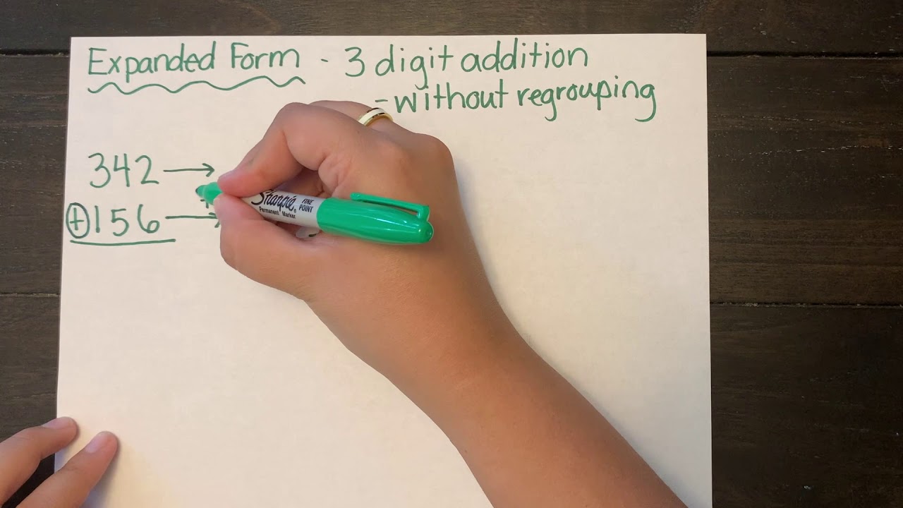 3 Digit Addition Expanded Form WITHOUT Regrouping