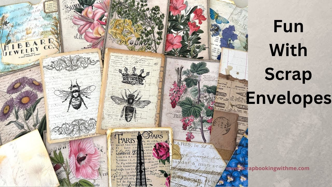 FRIDAY FREEBIE JOURNAL CARDS WITH HIDDEN POCKETS ~ FUN WITH SCRAP ENVELOPES