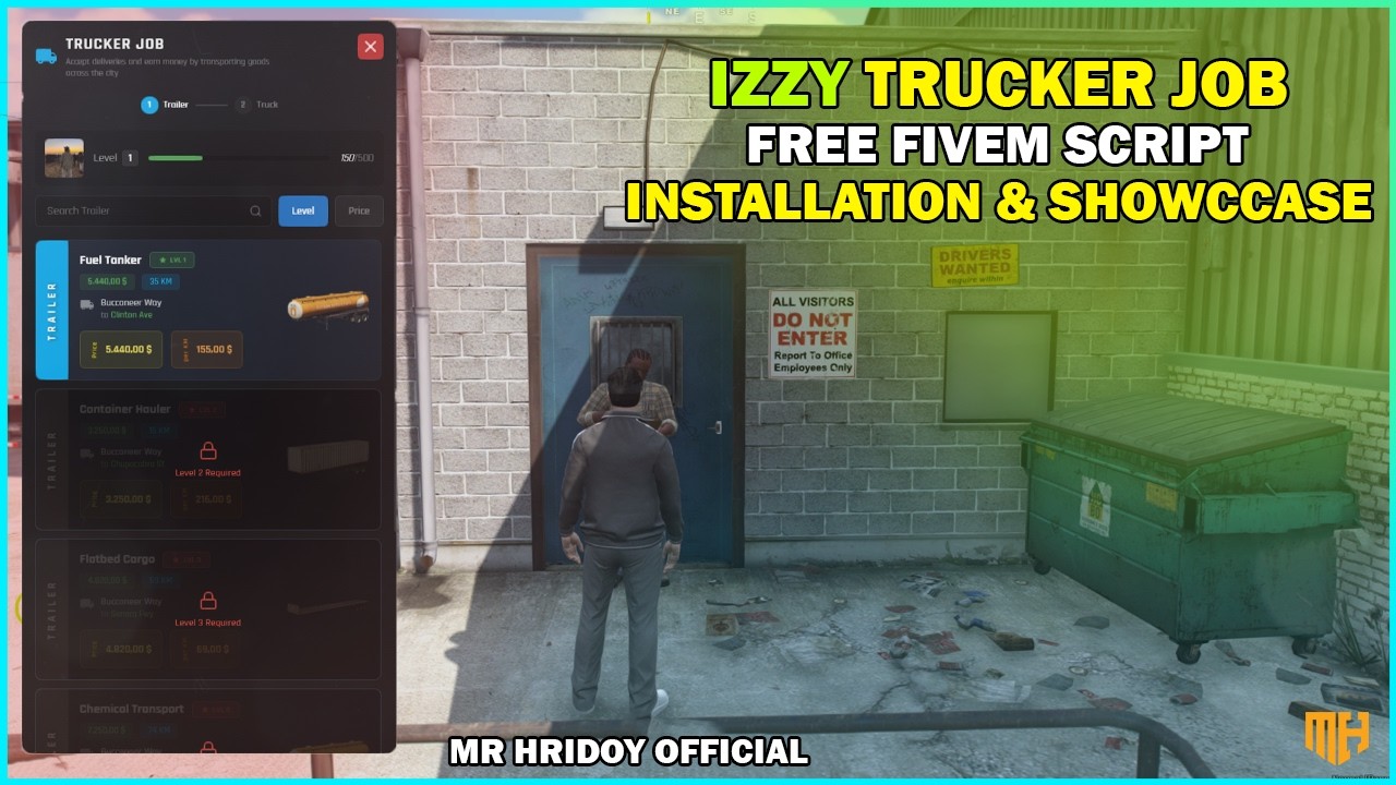 [БЕСПЛАТНО] Работа дальнобойщика в IZZY | Лучшая работа дальнобойщика для FiveM | QBCore, ESX, QB...