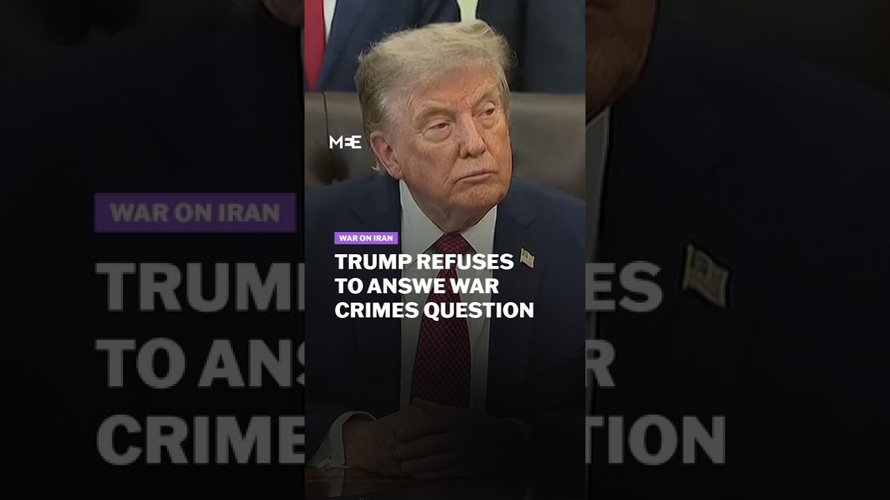 Trump refuses to answer a question about US war crimes in Iran