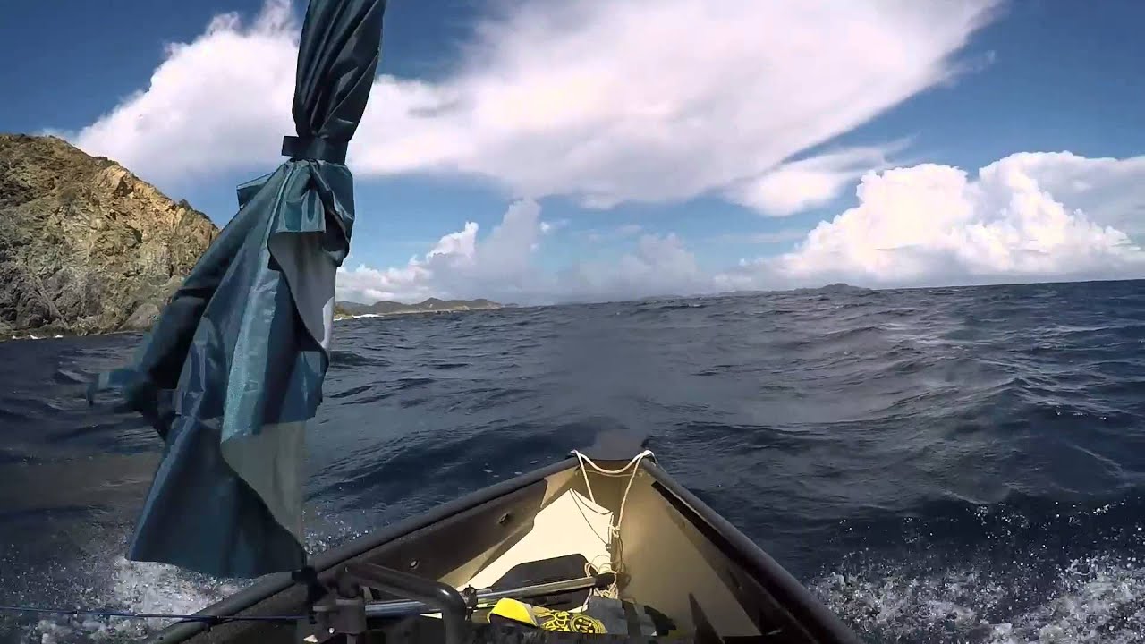 Porta bote in rough water.