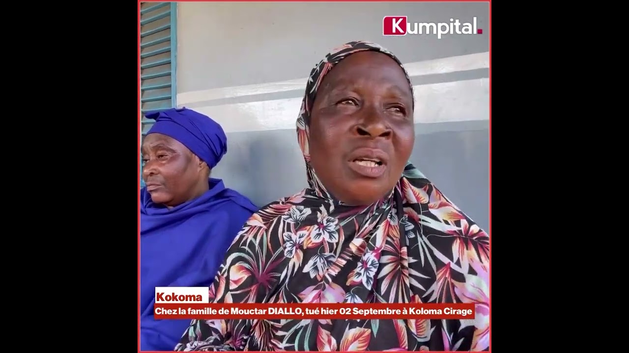 La r&eacute;action de la famille de Mouctar DIALLO, tu*&eacute; dans la soir&eacute;e du 03 septembre &agrave; Koloma Cirage.