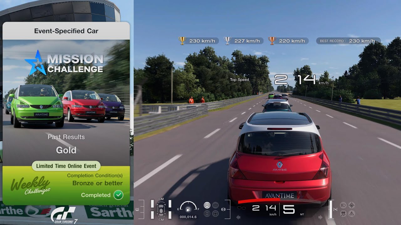 Gran Turismo 7 | Mission Challenge Avantime Slipstream - Gold (KM/H 232) [PS5Pro]