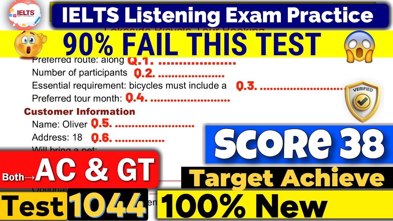 IELTS Listening Practice Test 2026 with Answers [Real Exam - 1044 ]